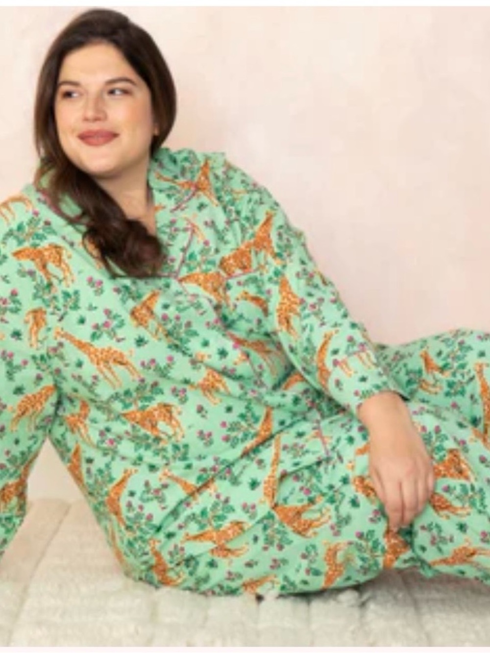 Printfresh Grazing Giraffes Women’s Pajama Set Long Sleeves w/Pants